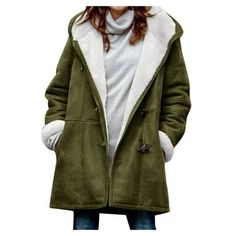 Patlollav Womens Winter Plus Size Solid Plus Velvet Coat Pocket Overcoat Color/Size: Army Green/XXXXL Gender: Women/Female/Girl It is made of high quality materials, durable enought for your daily wearing. I am sure you will like it! If you have any questions about this products, please feel free to contact us. We will contact you within 24 hours to provide you with a better solution. KEY: Womens fall fashion 2022, Christmas gifts, Womens plus size clearance, My orders Color: Beige.  Age Group: Dik Vest, Winter Fleece Hoodie, Estilo Harajuku, Women Overcoat, Hoodie Coat, Oversized Coat, Long Sleeves Coats, Warm Jacket, Solid Clothes