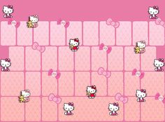 the hello kitty game is shown in pink