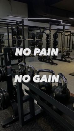 there is no pain, no gain in the gym with weights and dumbbells