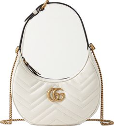 Gucci Marmont, Quilted Leather, White Bag, Net A Porter, Rebecca Minkoff Hobo, Women Collection, White Leather, Antique Gold, Mini Bag