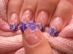 Gold Manicure, Purple Manicure, Purple French, French Manicure Designs, Nails Purple, Purple Nail Designs, Pedicure Designs, New Nail Designs, Matte Nails Design