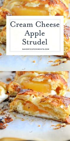 cream cheese apple strudel is an easy and delicious dessert that's ready to be eaten