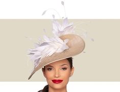 Kentucky Derby Hats For Women, Navy Blue Fascinator, Kentucky Derby Style, Ivory Fascinator, Dresses For The Races, Blue Fascinator, Run For The Roses, Sinamay Hats, Types Of Hats