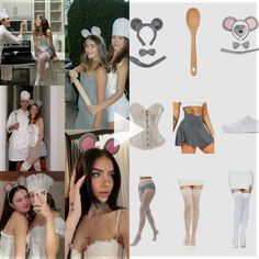 two women dressed up as mice and mouses