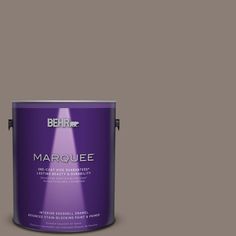 the behrot marquee paint is shown in an open, dark purple color