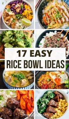 17 easy rice bowl ideas that are perfect for any type of meal or appetizer