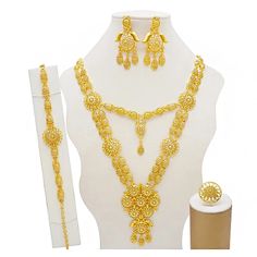 43547178041524 Jewelry Sets Gold, Crystal Wedding Jewelry, Long Tassel Necklace, Gold Jewelry Sets, Color Necklace, France Wedding, Women's Jewelry Sets, Earrings Ring