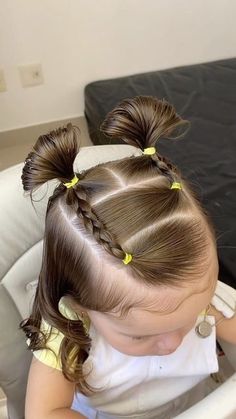 Easy Hairstyles Little Kids, Half Up Toddler Hairstyles, Cute Valentine Hairstyles, Curly Hair Styles For Kids, Pig Tails Hairstyles Kids, Baby Hair Ideas, Toddler Hairstyles For Short Hair, Easy Crazy Hair Day Ideas Kids, Valentines Hairstyles For Kids