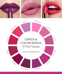 Cool (True) Winter Color Palette and Wardrobe Guide – Dream Wardrobe Cool Winter Lipstick, Winter Cool Tone Makeup, Cool Winter Makeup Looks, Cool Winter Outfits Palette, Dark Winter Lipstick, True Winter Color Palette Outfits, True Winter Lipstick, Winter Pallet