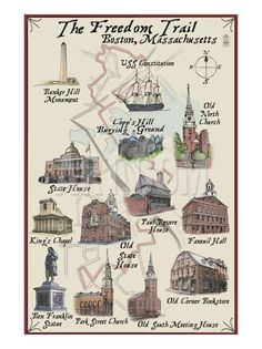 a poster with the names and locations of different towns in washington, dc on it