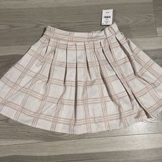 New With Tags Girls Skirt Size 9/10. Stretchy Waist The Becky Skirt Is A Cool Weather Must-Have With Its Layered Pleats And Cosy Jacquard Fabrication. Cream Color (B1) Beige Spring Skort For School, Cute School Tennis Skirt For Spring, Cute Tennis Skirt For School In Spring, Cute Tennis Skirt For School And Spring, Cute Spring Pleated Skirt, Cute Spring Skort For School, Cute Skirted Skort For School, Beige School Skirt For Spring, Beige Skirt For School In Spring Season