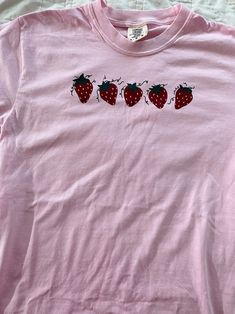 Women's Strawberry T-shirt, Pink Cottagecore Tee, Cute Strawberry Fruit Lover Gift, Botanical Clothing - Etsy Cotton T-shirt With Strawberry Print, Cotton Short Sleeve T-shirt With Strawberry Print, Cute Strawberry Print Crew Neck T-shirt, Cute Crew Neck T-shirt With Strawberry Print, Pink Cotton T-shirt With Cherry Print, Sweet Strawberry Print Crew Neck Top, Sweet Cotton Tops With Fruit Print, Cotton T-shirt With Cherry Print And Crew Neck, Cotton Cherry Print Crew Neck T-shirt