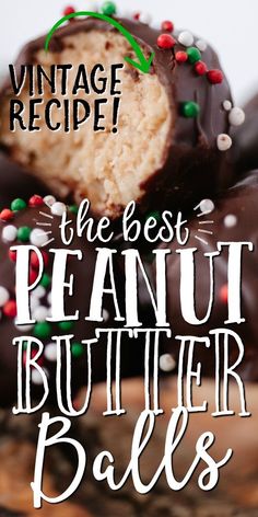 the best peanut butter balls recipe with chocolate and sprinkles