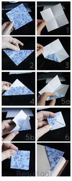 step by step instructions on how to make an origami flowered card box