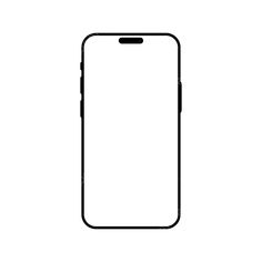 a black and white drawing of an iphone