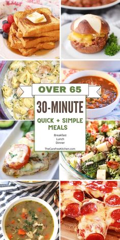 over 65 minute quick and simple meals