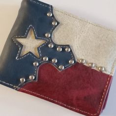 Standard Size Texas Flag Wallet Casual Rectangular Wallet With Snap Closure, Multicolor Leather Bifold Wallet, Mens Card Wallet, Western Brown, Burberry Wallet, Skull Wallet, Leather Travel Wallet, Leather Trifold Wallet, Leather Billfold