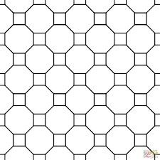 a black and white pattern with hexagonals on the bottom, which has been drawn