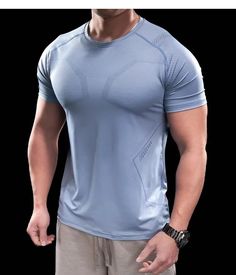 AeroDry Compression Men's Gym & Workout T Shirt - Men's Fitness Apparel, Men's Sports & Fitness T Shirts | Vivinch Fitted Breathable T-shirt For Gym, Fitted Gray T-shirt For Running, Technical Compression T-shirt With Moisture-wicking, Fitted Moisture-wicking T-shirt For Light Sports, Moisture-wicking Fitted T-shirt For Light Sports, Blue Breathable T-shirt For Training, Breathable Compression Gym T-shirt, Compression Sportswear T-shirt With Moisture-wicking, Compression Short Sleeve Gym T-shirt