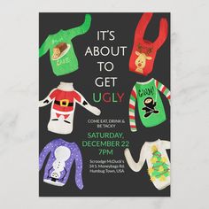 an ugly sweater party is coming to upper - blvd on december 22, 2012