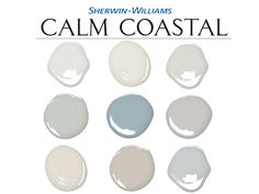 the color scheme for sherylin - williams's calm coastal, which is available in