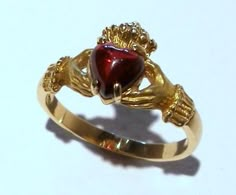 Gold Claddagh Ring, Bijoux Art Nouveau, King Edward Vii, Claddagh Ring, King Edward, Claddagh Rings