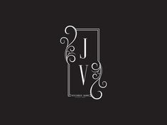 the logo for jwv is shown in black and white on a dark background