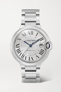 Silver Ballon Bleu de Cartier Automatic 39mm stainless steel watch | Cartier | NET-A-PORTER Expensive Gift Ideas, Cartier Ballon Bleu, Luxury Gifts For Her, Cartier Watch, Fine Watches, Diamond Watch, Luxury Gifts, Steel Watch, Stainless Steel Watch