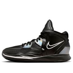 (GS) Nike Kyrie Infinity 'Black Metallic Silver' DD0334-005 (SNKR/Mid Top/Big Kid/Basketball/Kyrie Irving) Nike Black Basketball Shoes, Bb Shoes, Kids Basketball, Nike Kyrie, Kyrie Irving, Mid Top, Black Metallic, Big Kids, Metallic Silver