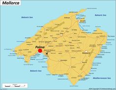 Map of Mallorca Mallorca Island, Balearic Islands, Majorca, Spain