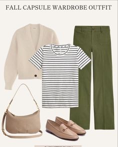 Boxy Cardigan, Capsule Wardrobe Casual, Classy Yet Trendy, Olive Pants, Capsule Wardrobe Outfits, Casual Day Outfits, Fall Capsule Wardrobe, Wardrobe Outfits