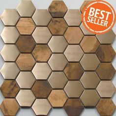 the best seller sticker is shown in front of an image of hexagonal tiles