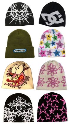 Cool Beanies, Beanie Outfit, Funky Hats, Cute Beanies, Fire Fits