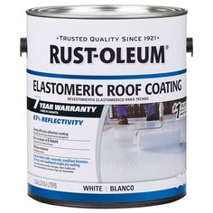 a white paint with the words rustoleum on it