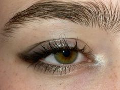 black eyeshadow mascara look glitter dark hazel eyes aesthetic grunge Soft Makeup Eyes, Light Black Eyeshadow Looks, Grunge Makeup Hazel Eyes, Simple Eyeliner With Eyeshadow, Soft Grunge Eyeshadow, Black Smokey Eyeliner Makeup, Brown And Black Eyeliner, Makeup With Hazel Eyes, Eyeshadow Colours For Brown Eyes