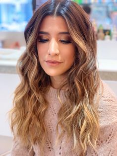 Beach Wave #blowout #hair #style At #oneblowdrybar #beauty #blowdry #hairstyles #hairbeauty #beachwaves #drybar #haircuts #hairstyle #hairstylesforcurlyhair Beach Wave Blowout, Drybar Hairstyles, Wave Blowout, Blowout Waves, Blowdry Hairstyles, Dinner Hair, Haircut Options, Hair Blowout, Blow Hair