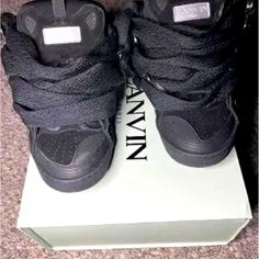 Lanvin Curb Sneakers Triple Black Lanvin Curb Sneakers, Lanvin Shoes, Triple Black, Lanvin, Mens Shoes Sneakers, Men's Shoes, Shoes Sneakers, Size 10, Man Shop