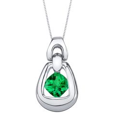 An ode to Mother Nature This Emerald pendant is an enchantingly easy-to-wear shade of green, blurring the lines between reality and dreams. This classic pendant features a cushion cut Peora simulated Emerald gemstone in .925 sterling silver. Technically crafted and cut for optimum brilliance, our simulated Emerald gemstones are optically identical to their mined counterparts, but they are made using alternative materials. We're big fans of eco-luxury. Handcrafted in pure .925 sterling silver goodness, this pendant has been carefully coated in an elegant rhodium finish. Our artisans are expertly trained in this process which fortifies the pendant's strength, shine and brilliance. Looking for an anniversary or engagement present? Our concierge stylists are here to help with all of your jewel Purple Pendant Necklace, Jewelry Questions, Diamond Star Necklace, Emerald Set, Emerald Necklace Pendant, Emerald Pendant, Emerald Jewelry, Green Necklace, Emerald Gemstone