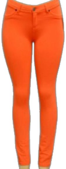 Jean Jeggings, Bright Orange, Jeggings, Stretch Jeans, Orange Color, Women Jeans, Orange, Pants, Women Shopping