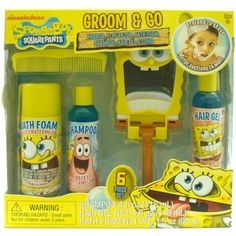 the spongebob groom set is in its box and it's ready to be used