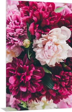 pink and white flowers are in a vase