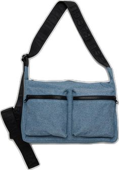 Medium Wash Shoulder Bag With Pockets For Travel, Sporty Blue Shoulder Bag With Pockets, Denim Blue Shoulder Bag With Pockets For Travel, Functional Blue Shoulder Bag With Pockets, Utility Shoulder Bag For Outdoor Use, Sporty Shoulder Bag With Pockets, Urban Bags With Pockets For Outdoor, Urban Outdoor Bags With Pockets, Functional Shoulder Bag With Pockets