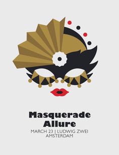 the poster for masquerade allure with an image of a woman's face