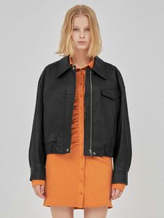 "Editor's notesAn ultra-luxe, all-season essential. In beautiful faux leather, this zip-front bomber jacket features a clean design with slip side pockets. Finished with elastic sleeves and waist details.- Cracked faux leather jacket- Press-studs and concealed zip fastenings through front- Partially elasticized hem- Slip pockets- Loose fit and cropped lengthMeasurements(in.)- Size: 01(S)(, 02(M)- Length: 21.25in / 22.24in- Chest: 23.62in / 24.61in- Shoulder: 23.03in / 23.62in- Sleeve: 20.87in / Blouson Jacket, Elastic Sleeves, W Concept, Press Studs, Mens Outerwear, Men Shoes Size, Faux Leather Jackets, Mens Bottom, Shoes Mens