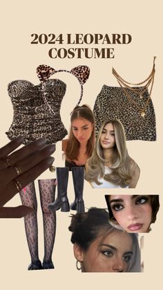 a collage of photos with different outfits and accessories on it's cover page