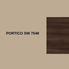 a brown wood floor with the words portico sw 748 on it and an image of