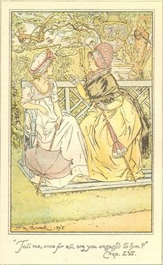 an illustration of two women sitting on a bench