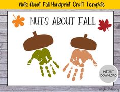 an image of two handprints that say nuts about fall