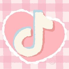 a pink and white checkered background with the letter j on it's side