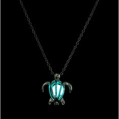 Turtle Charm Glow In The Dark Necklace Silver / One-Size Glow In The Dark Necklace, Dark Necklace, Howlite Necklace, Half Moon Necklace, Acrylic Necklaces, Crystal Choker Necklace, Turtle Charm, Star Pendant Necklace, Statement Choker Necklace